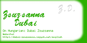 zsuzsanna dubai business card